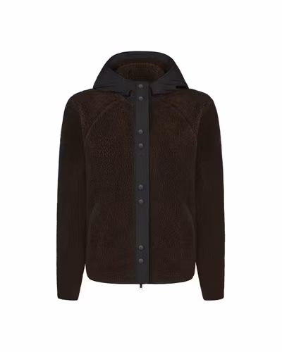 Trolle Hooded sherpajacka Terrabrown