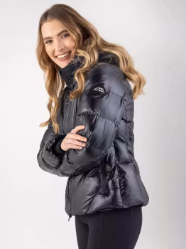Equiline Glansig vadderad Svart Jacka