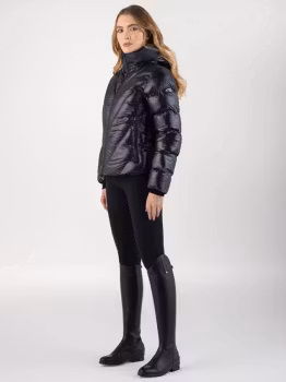 Equiline Glansig vadderad Svart Jacka
