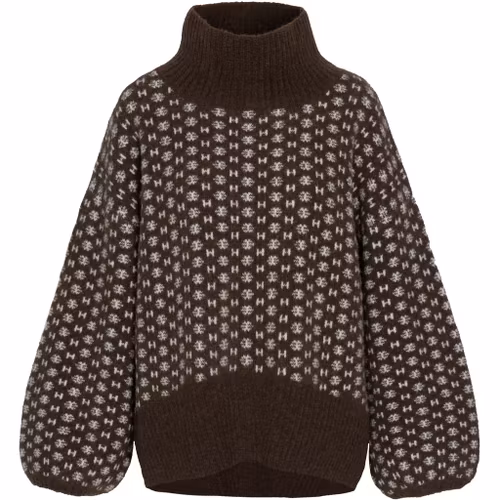 Hest Logo Tröja Mörkbrun