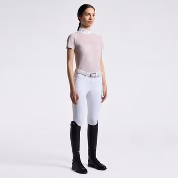 Kortärmad perforerad tröja Violet Ice | Cavalleria Toscana