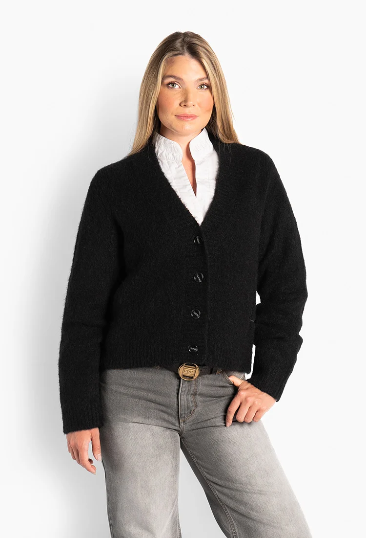 Pernille Short Cardigan Svart