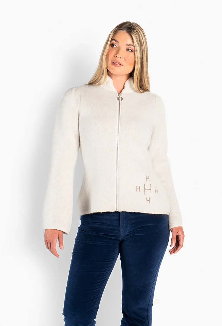 Filippa Zip Jacket Vanilla Ice