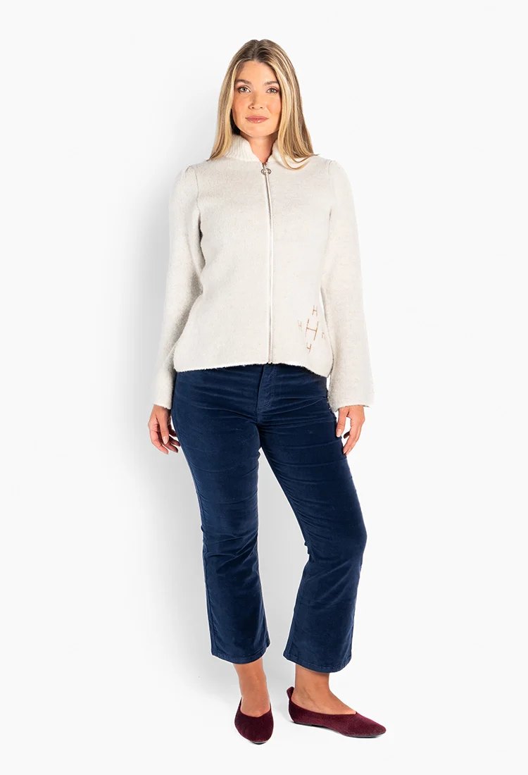 Filippa Zip Jacket Vanilla Ice