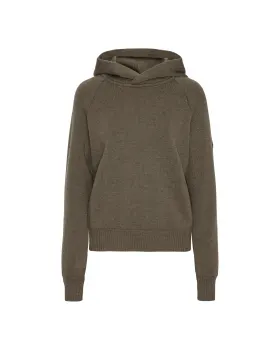 Trolle Loose Fit Extra Fine Merino Hoodie Olivgrön