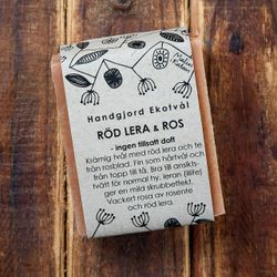 Malin i Ratan Eko Tvål - Röd lera & ros (utan doft)
