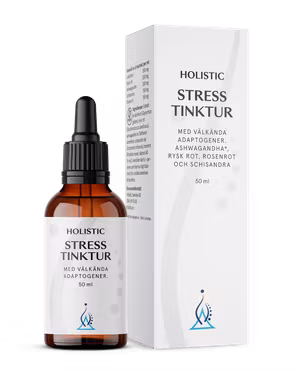 Holistic Ört Tinktur Stress - Adaptogener; Ashwagandha, Rosenrot, Lakritsrot, Rysk rot & Shisandra (även bra vid PMS)