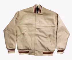 Nyhet! Baseballjacka Skinn, Bone Red