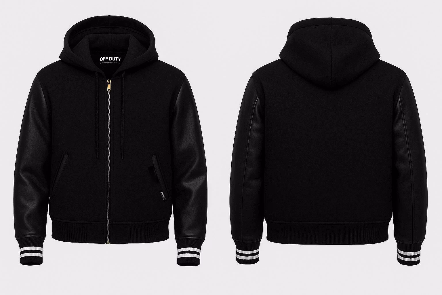 Off Duty, The Black One, äkta skinn/ull.