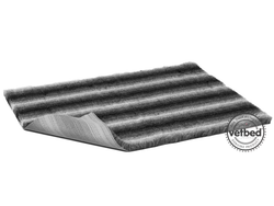 VetBed 75x100 cm Nonslip Select Charcoal Grå Wolf Stripe, Petlife Original