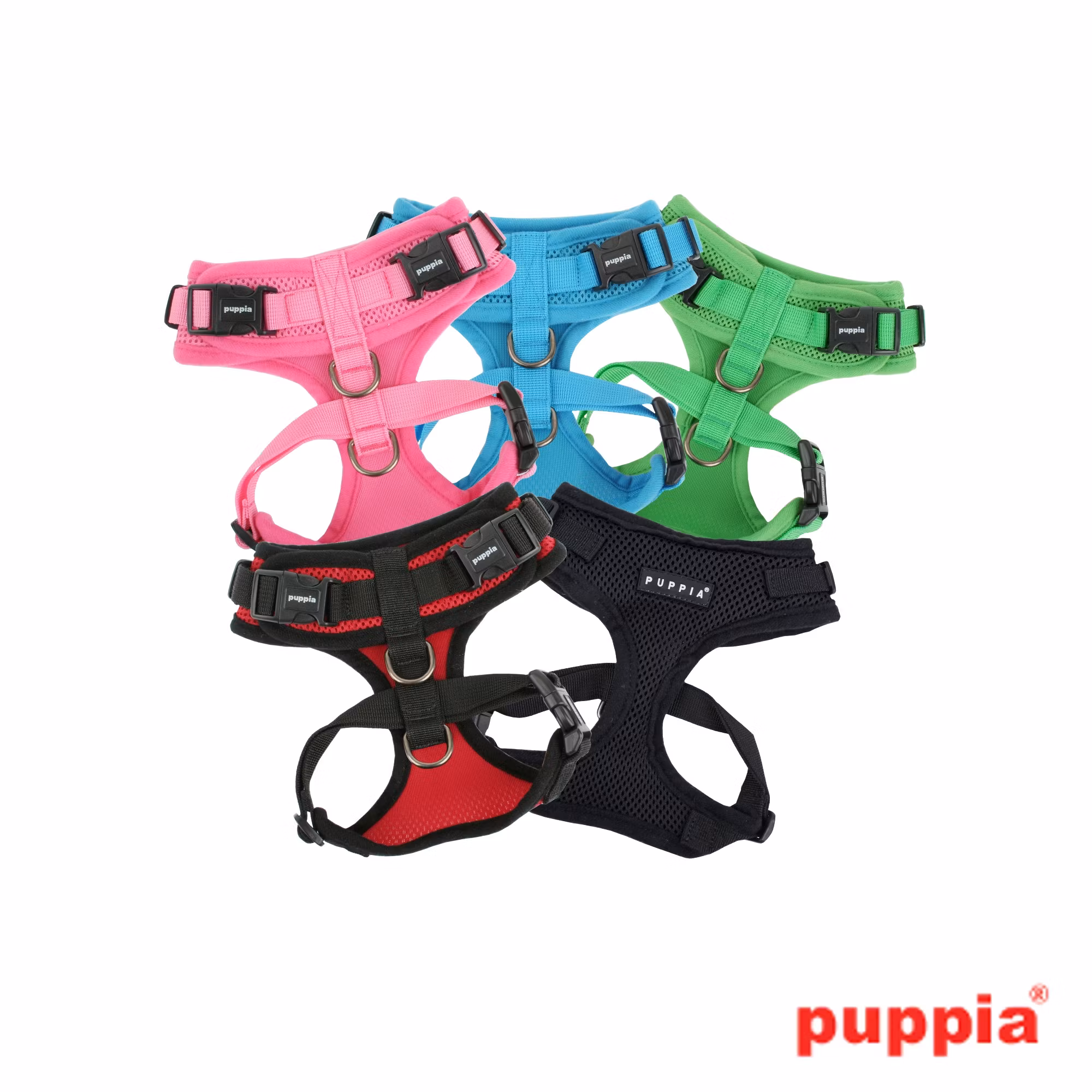 Puppia Ritefit Air Mesh Harness Rød / Red med justering i både nakke og bryst XL