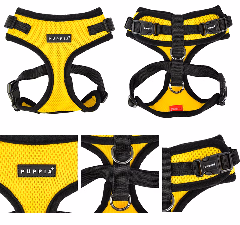 Puppia Ritefit Air Mesh Harness Lys blå / Sky Blue med justering i både nakke og bryst