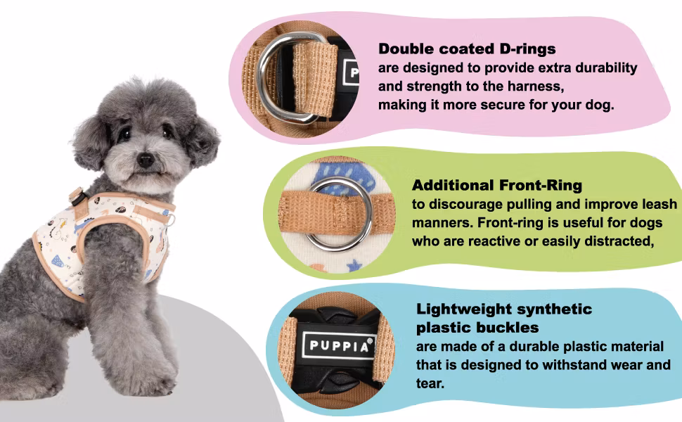 Puppia Luke Harness B Aqua