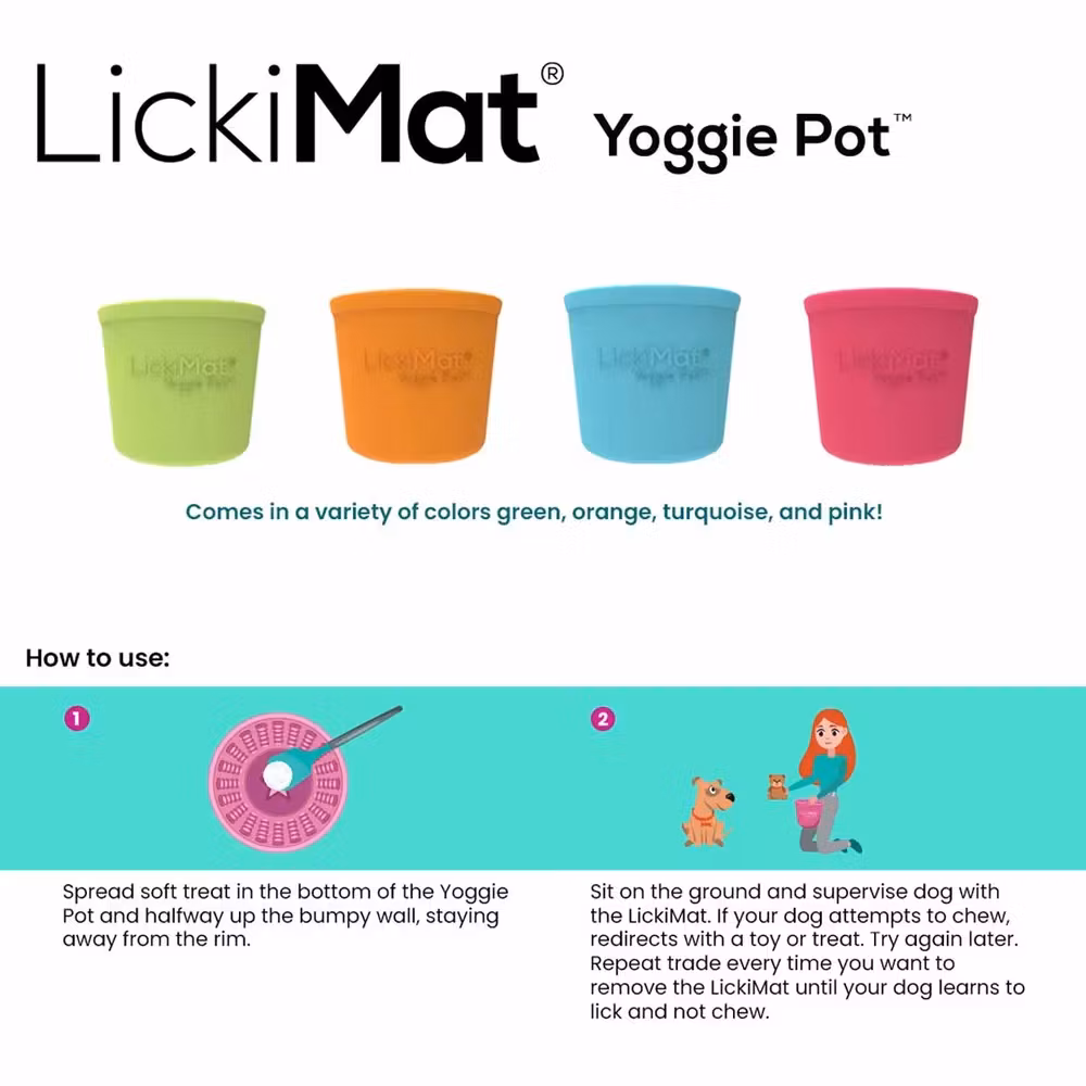 Lickimat Yoggie Pot Rosa Hundeskål