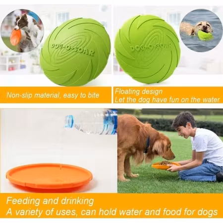 Trixie Flyvende Tallerken Naturgummi XL Ø24cm Flyter Rosa - Frisbee