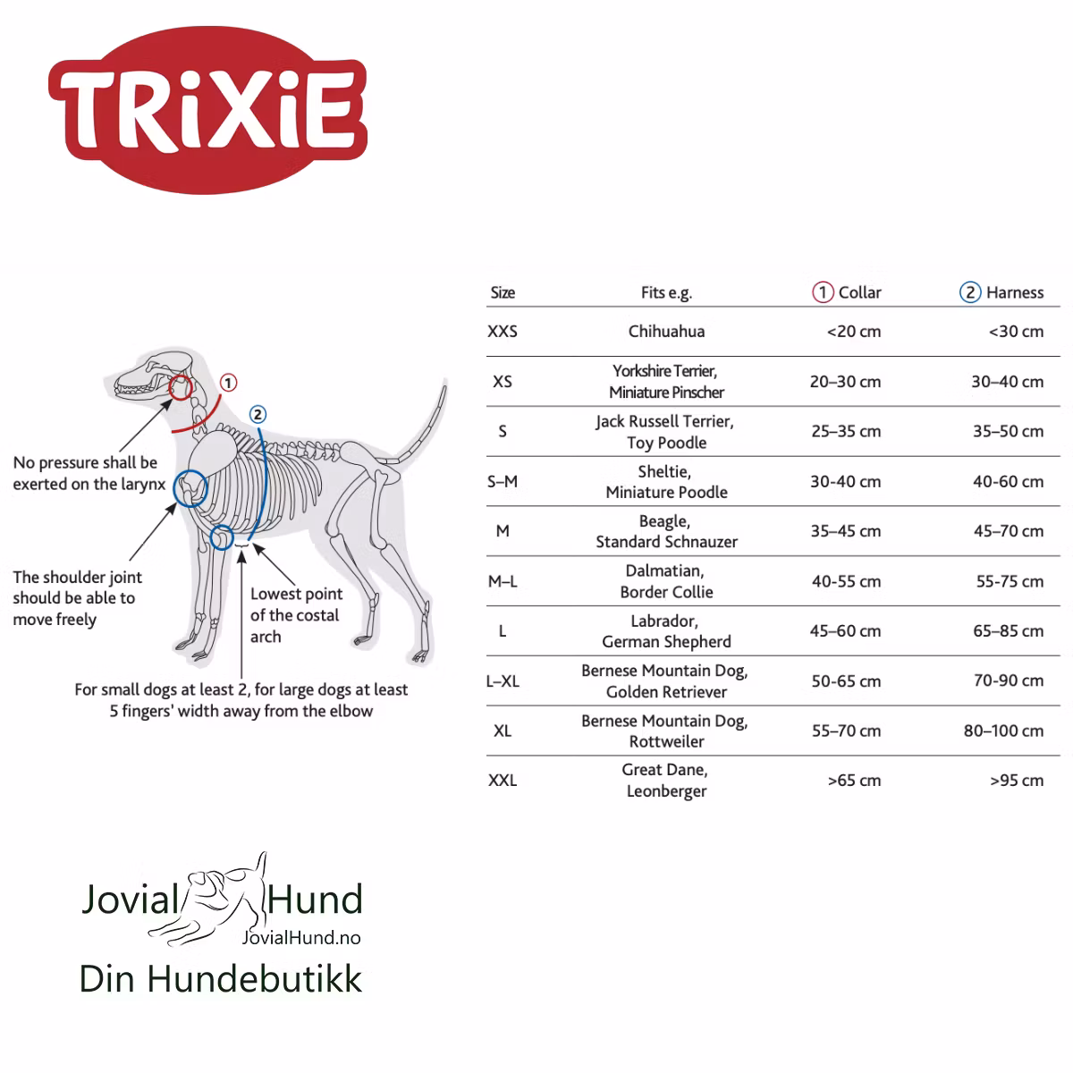 Trixie Halsbånd Premium 22-35cm/10mm XS/S M/Hurtiglås