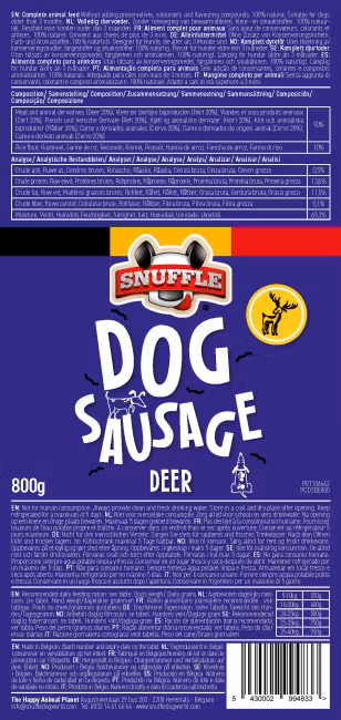 Snuffle Hundepølse M/Viltkjøtt 400g