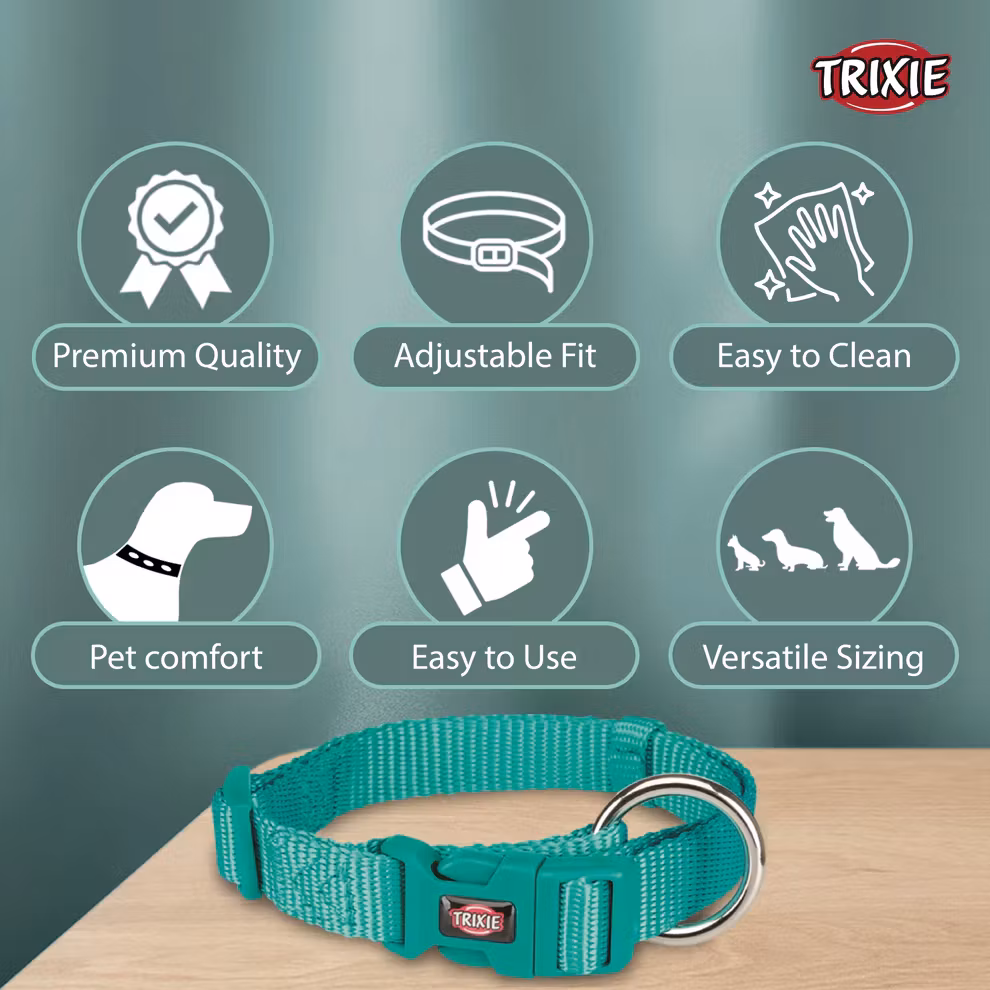 Trixie Halsbånd Premium 25-40cm/15mm S  m/Hurtiglås