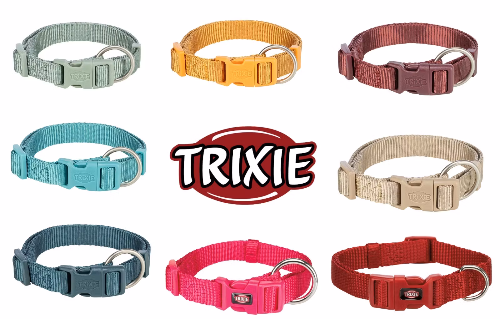 Trixie Halsbånd Premium 35-55cm 20mm M-L m/Hurtiglås