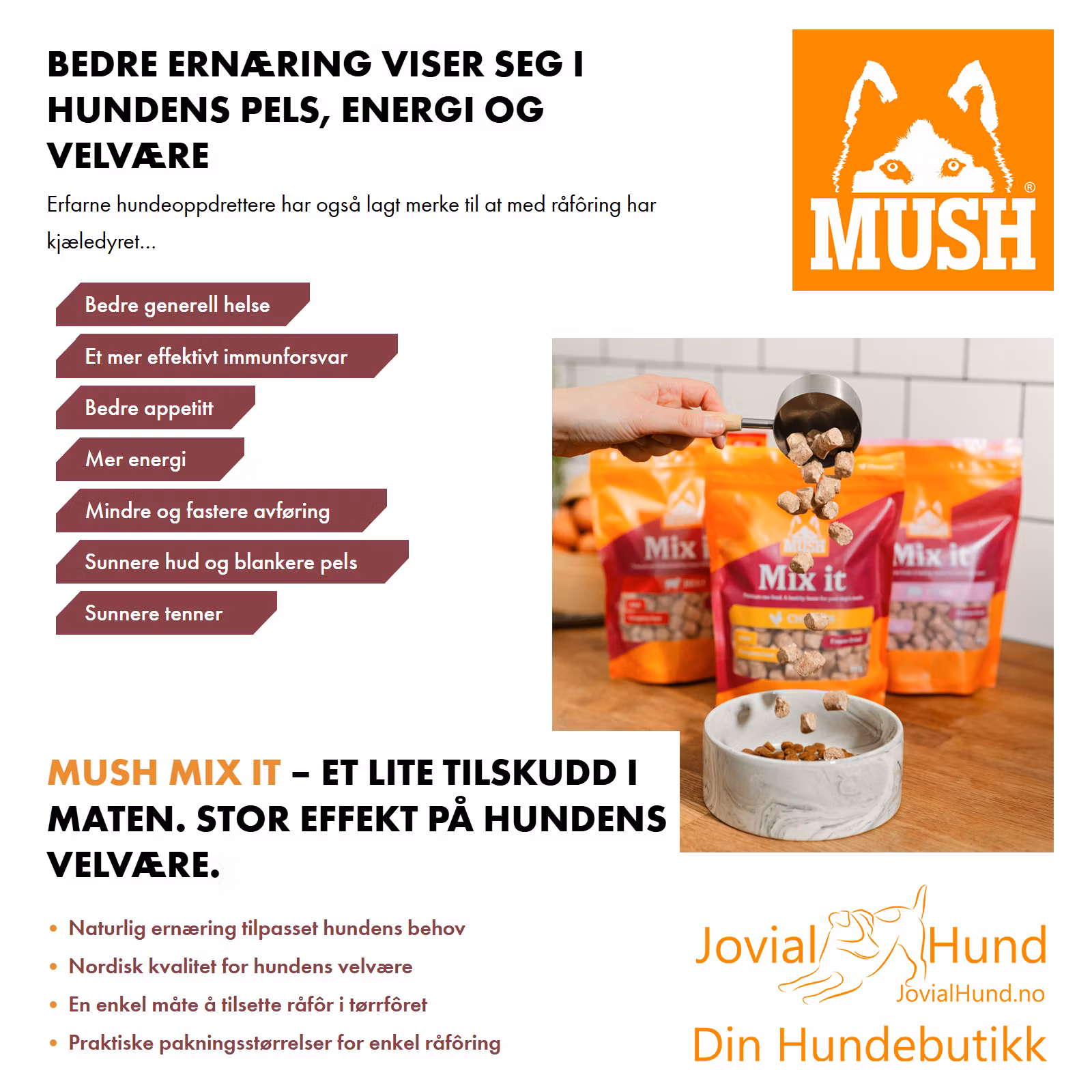 MUSH Mix it – Freeze-Dried Svin 200g