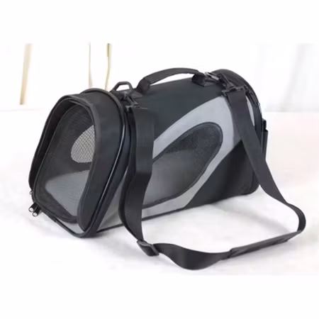 Transportveske Nylon Skråstilt Svart/grå Medium 48x24x29cm