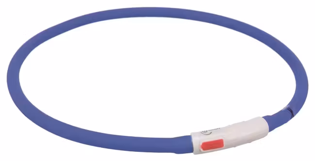 Lysende Halsbånd Silikon M/USB Lader XS-XL 70cm/10mm