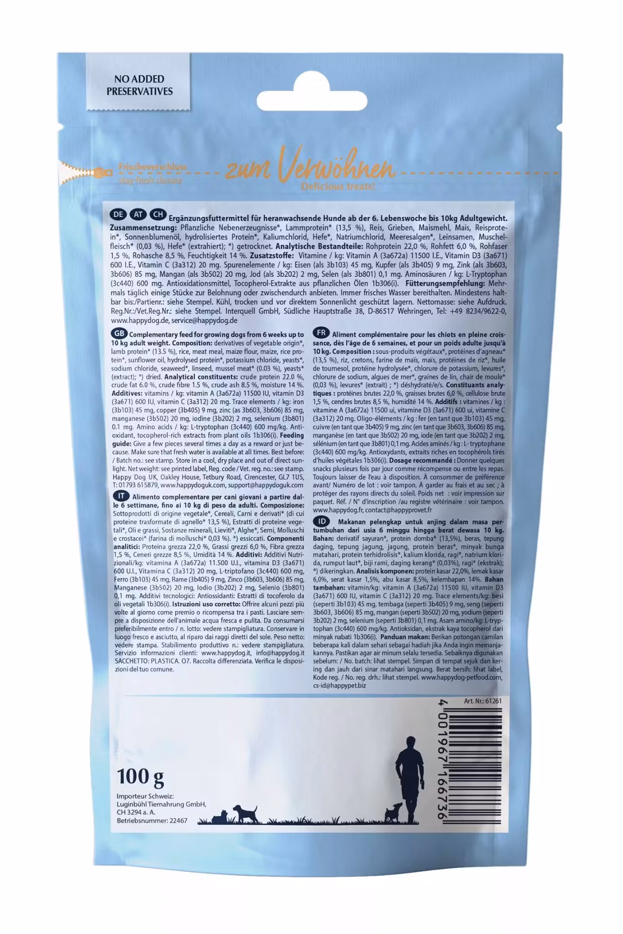 Happy Dog Soft Snack Mini Puppy (Lam) 100g