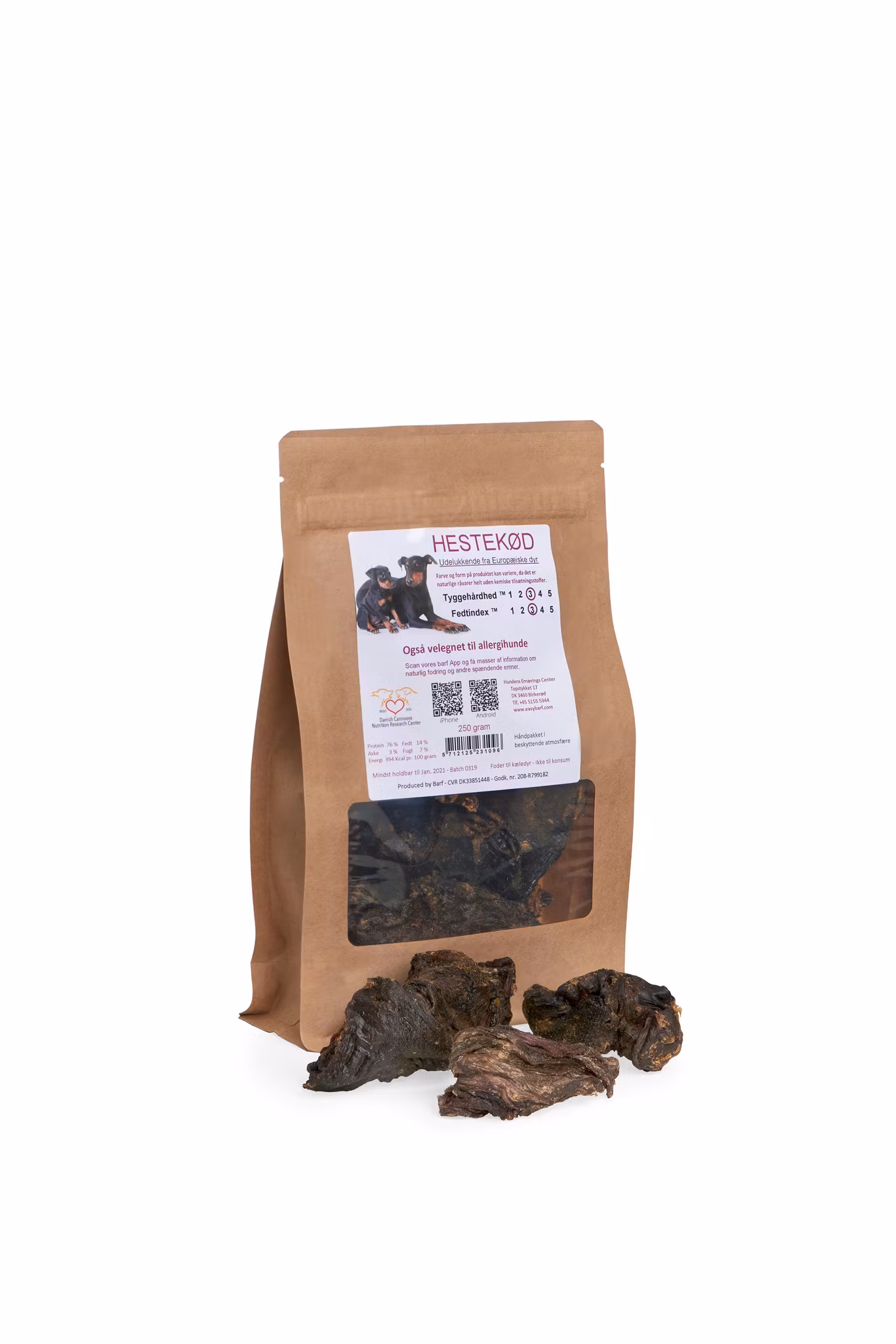 Barf hestekød 250 g