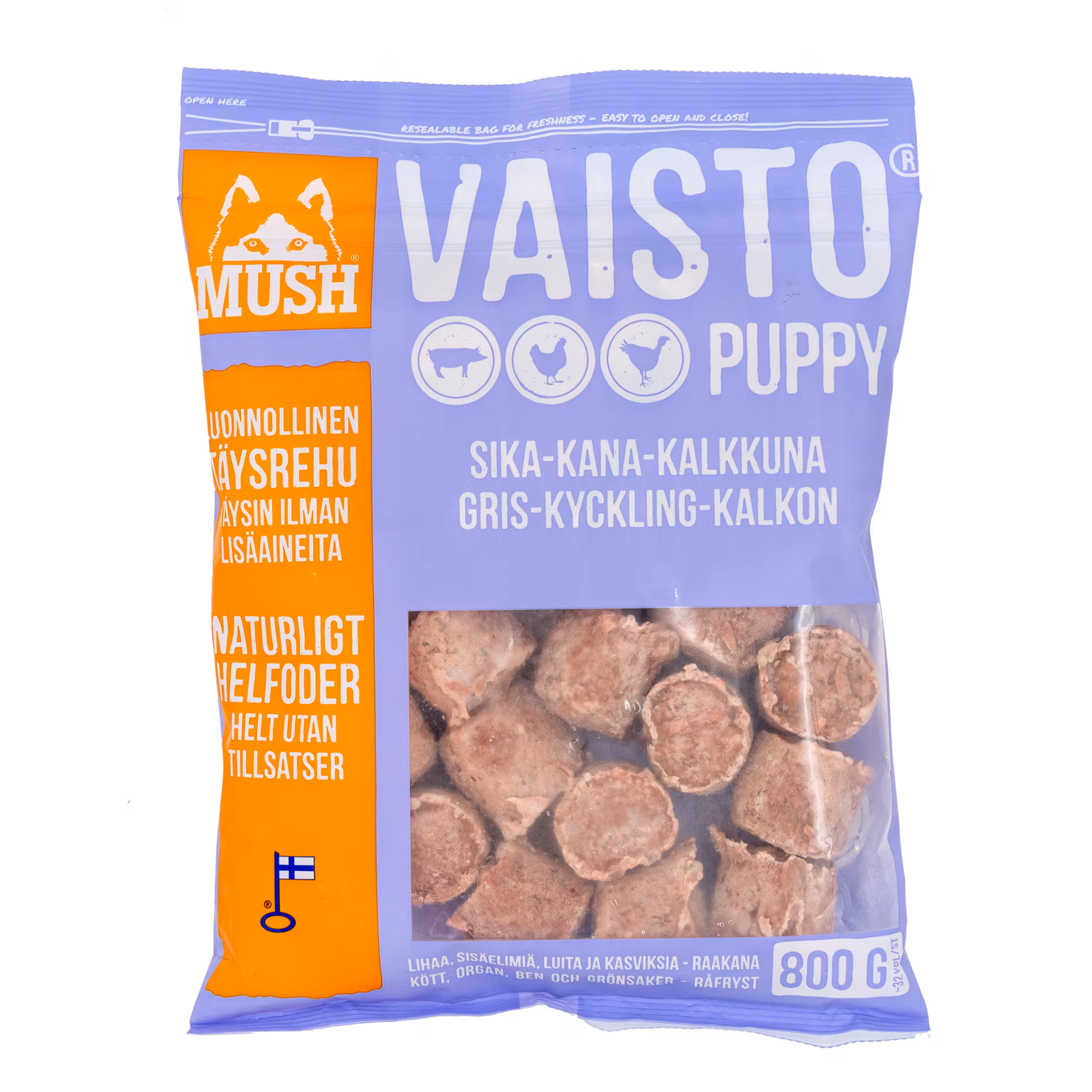 MUSH Vaisto Gris-Kalkun-Kylling (Lyslilla)
