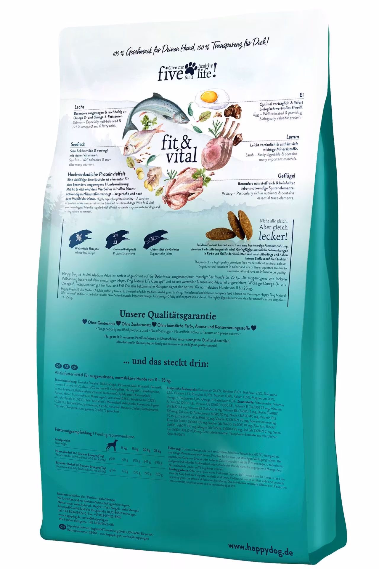 Happy Dog Fit & Vital Medium Adult 12Kg