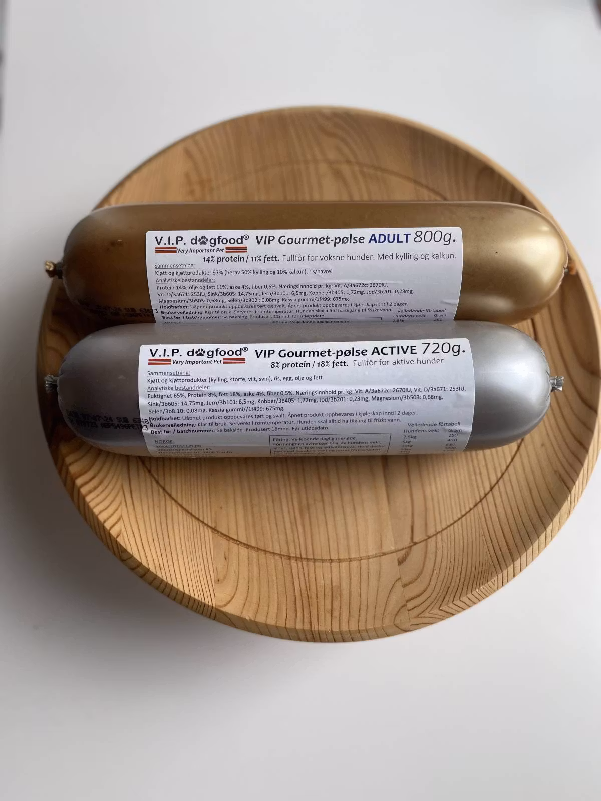 VIP Gourmet-pølse ACTIVE 720g DATOVARE 29.07.2025 56,-