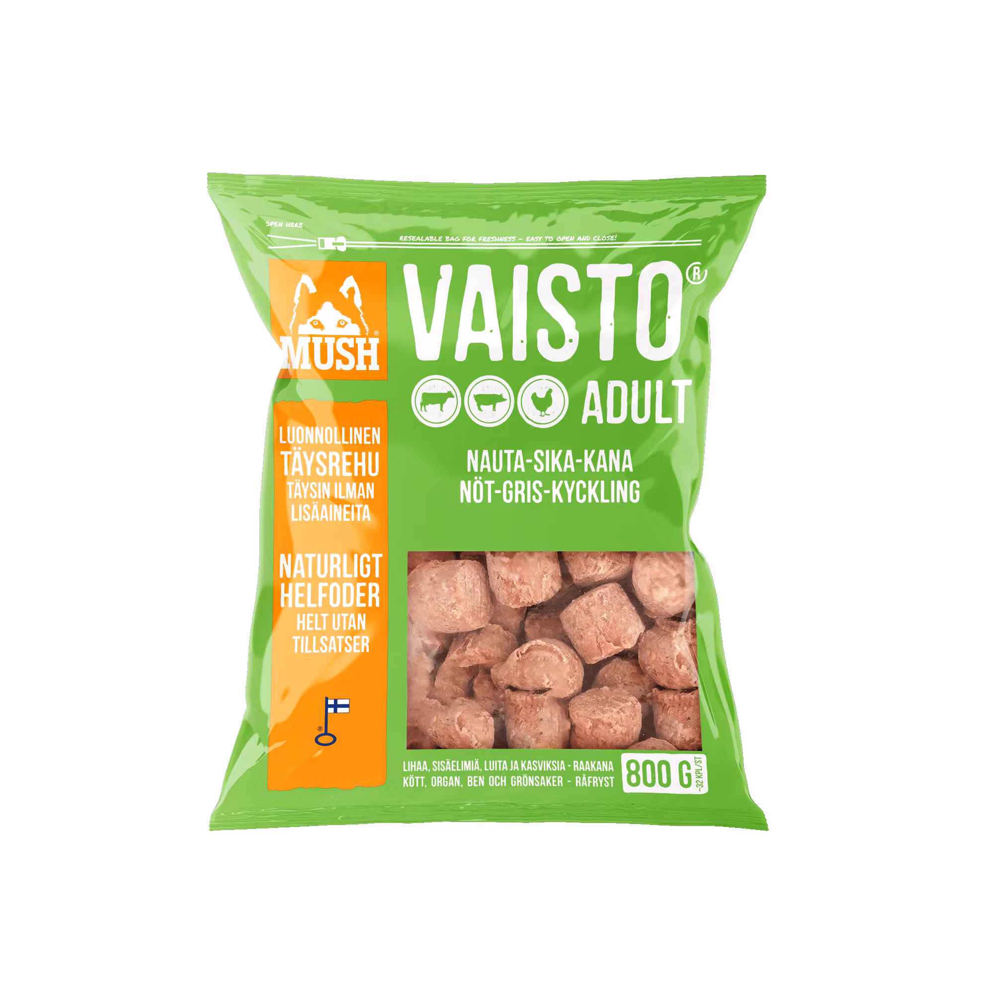MUSH Vaisto® Grønn Storfe-Gris-Kylling