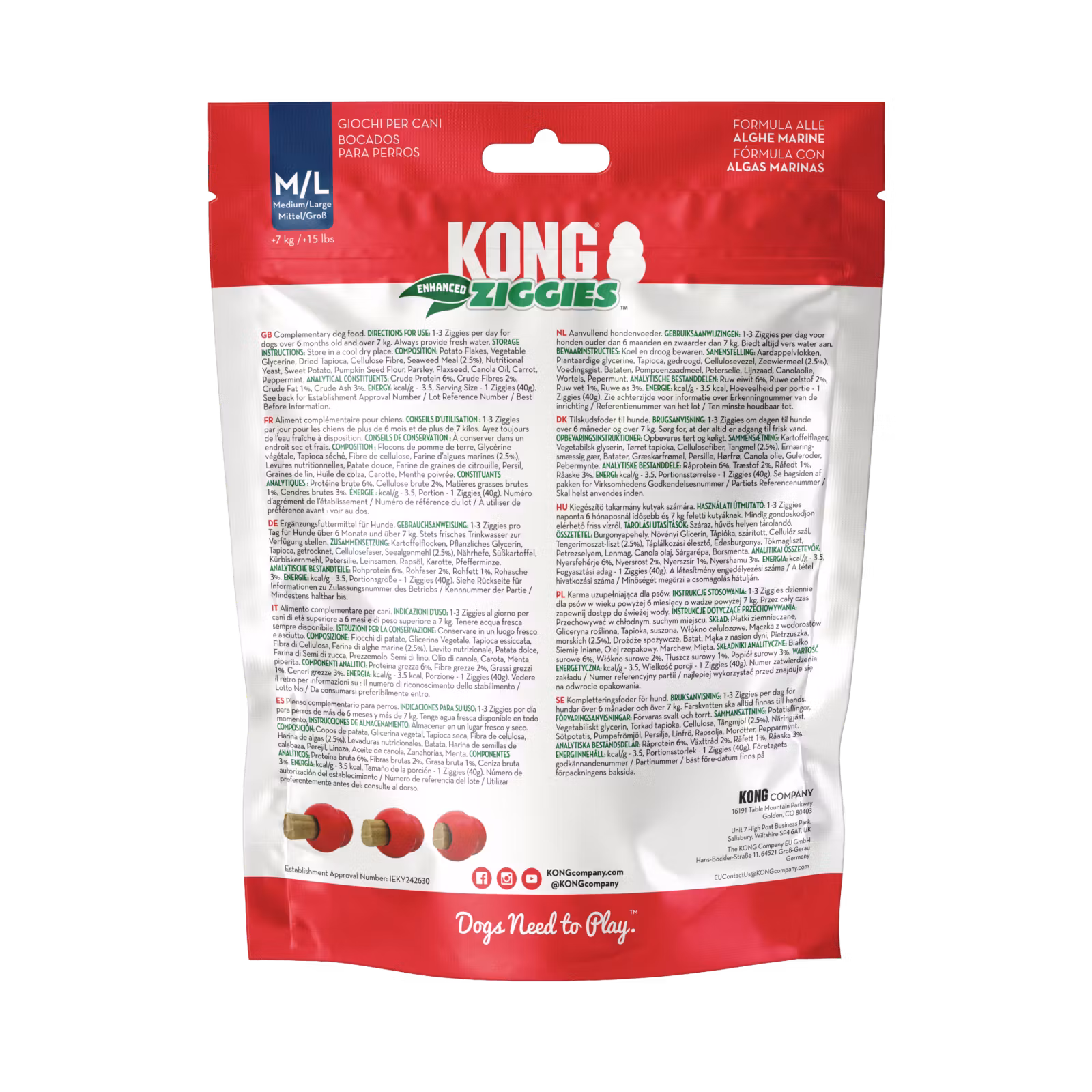 KONG Ziggies M/L 227g