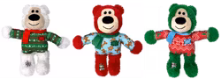 KONG Holiday Wild Knots Bear Ass. farger M/L