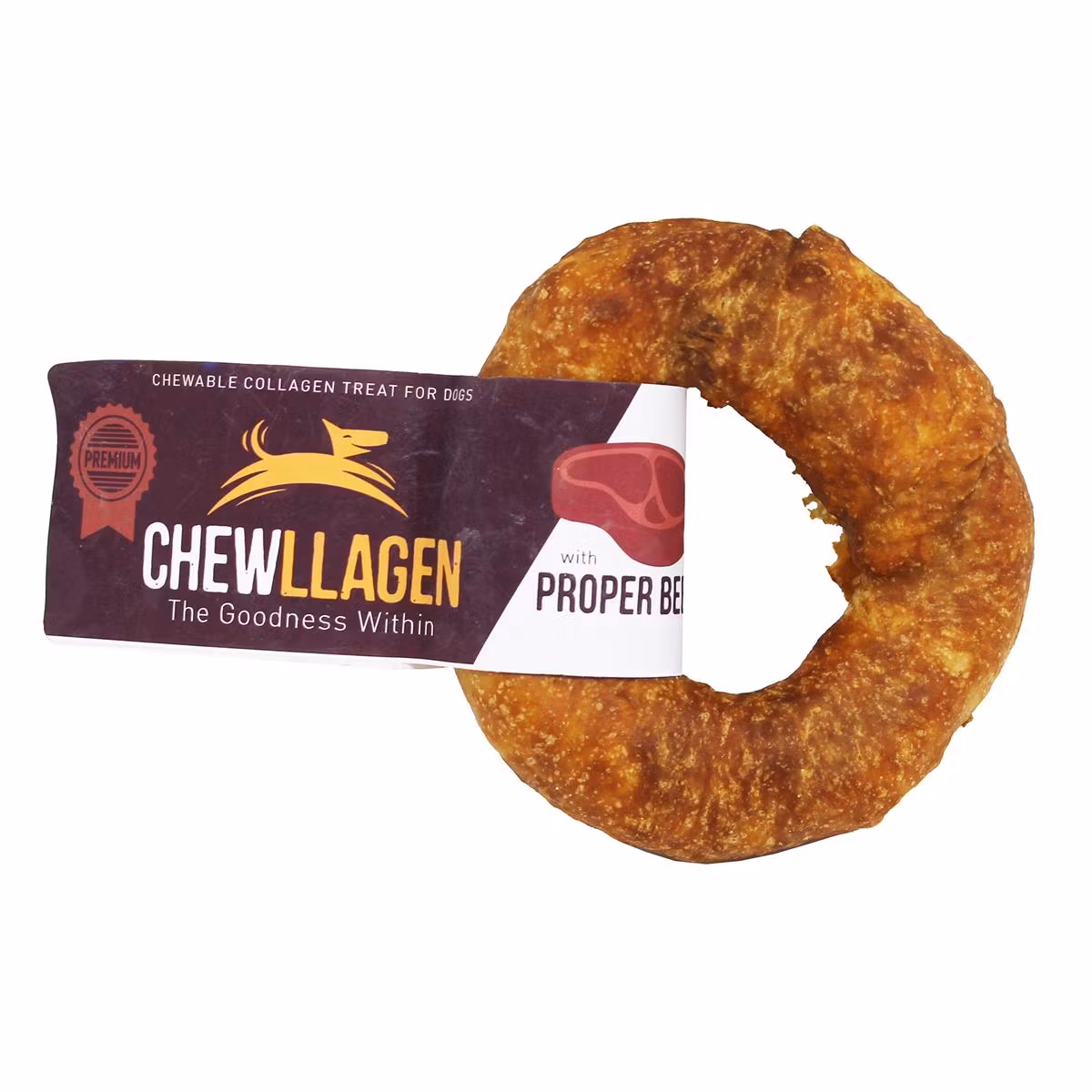 Chewllagen Beef Small Donut 9 cm Storfe ring liten