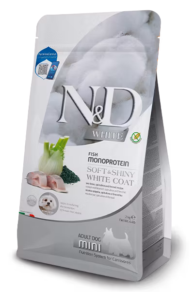 Farmina N&D Dog White Sea Bass, Spirulina & Fenel Adult Mini 2 Kg