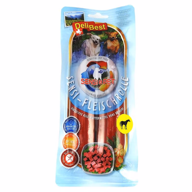 Delibest Sensi Hundepølse Hest 2x400 gram