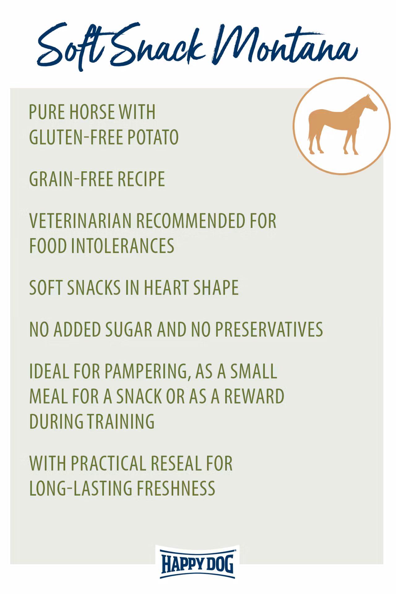 Happy Dog Soft Snack Montana (Hest) 100g