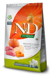 Farmina Medium og Store Voksne Hunder Villsvin, Gresskar og Eple - N&D Dog Pumpkin Wild Boar & Apple Adult Medium & Maxi 12 Kg