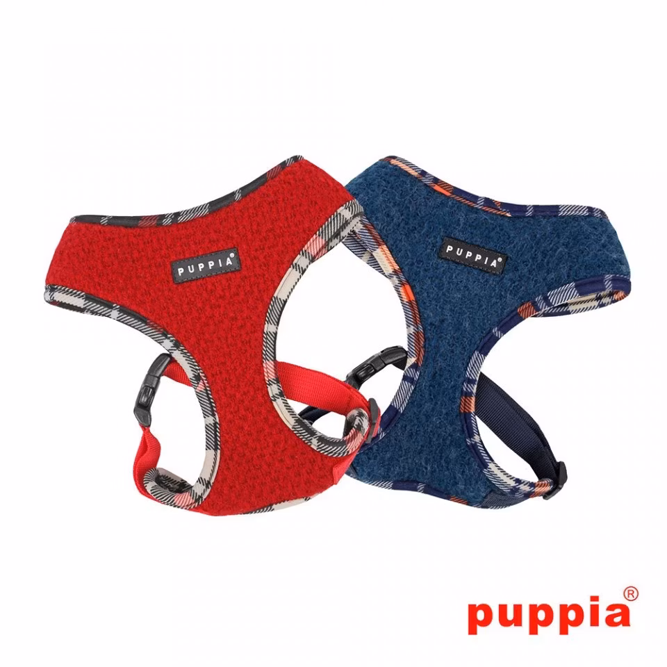 Puppia Smurf Harness A Blå / Navy L & Rød / Red L
