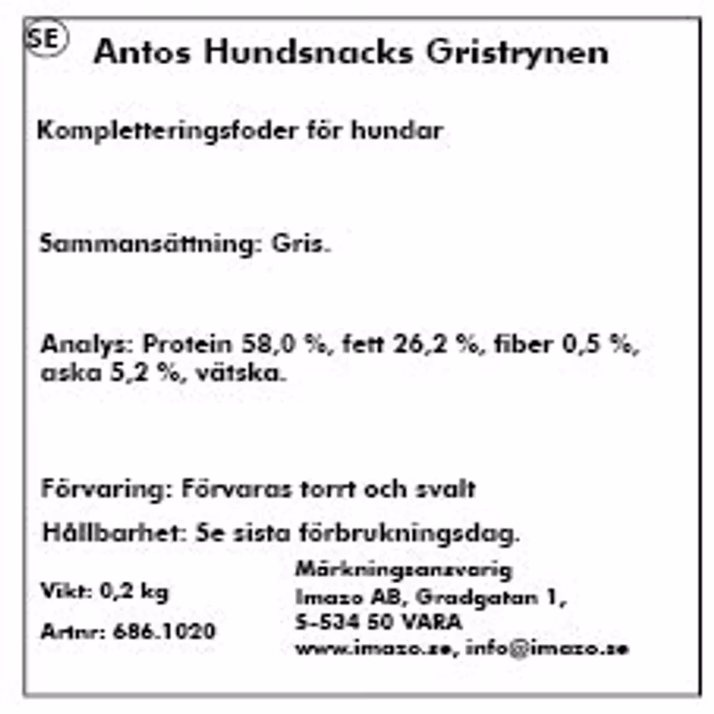 Antos Puffede Grisetryner stk