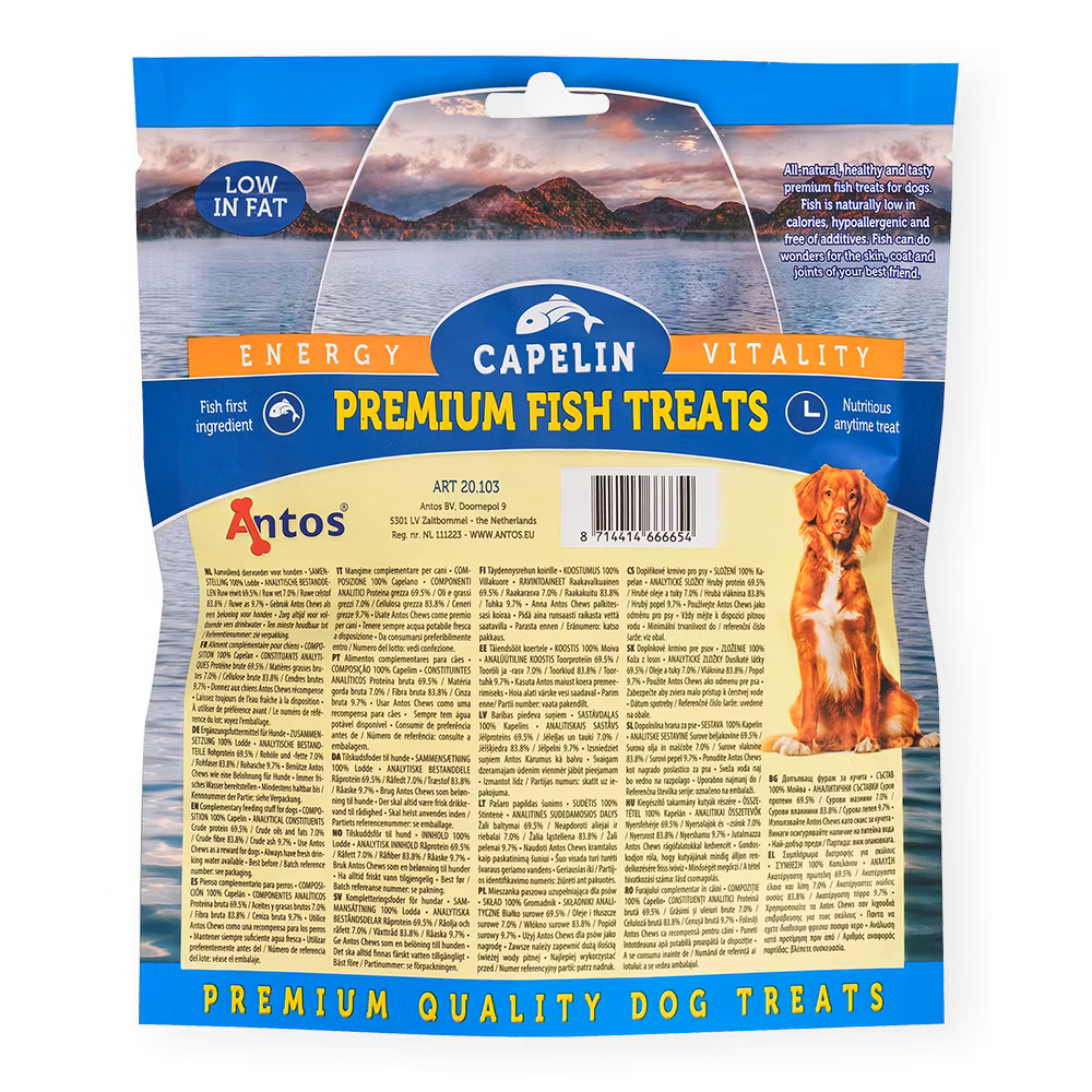 Antos Tørket Lodde (Capelin) 90 g
