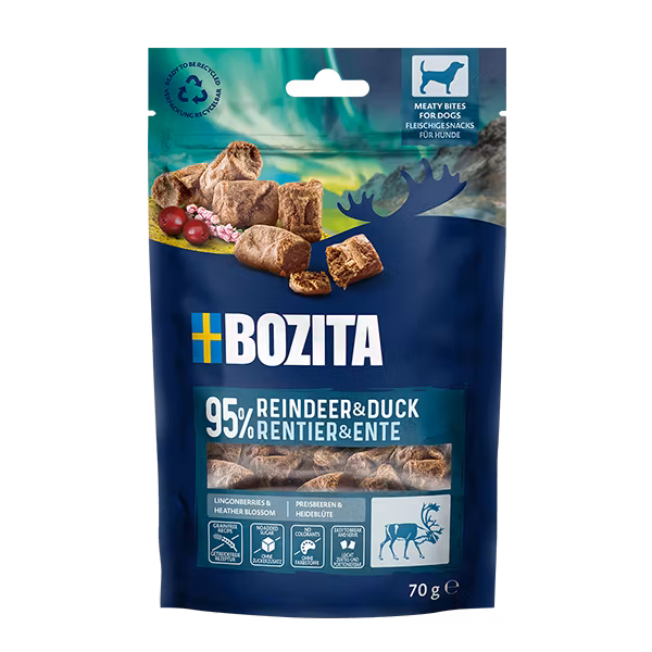 Bozita Snacks Meaty Bites Reindeer & Duck 70g