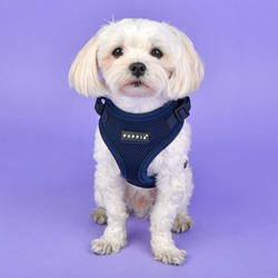 Puppia Ritefit Air Mesh Harness Blå / Navy med justering i både nakke og bryst