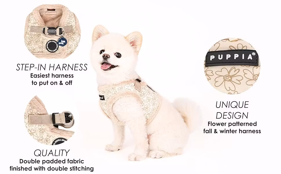 Puppia Hepatica Harness B Beige/Sort L
