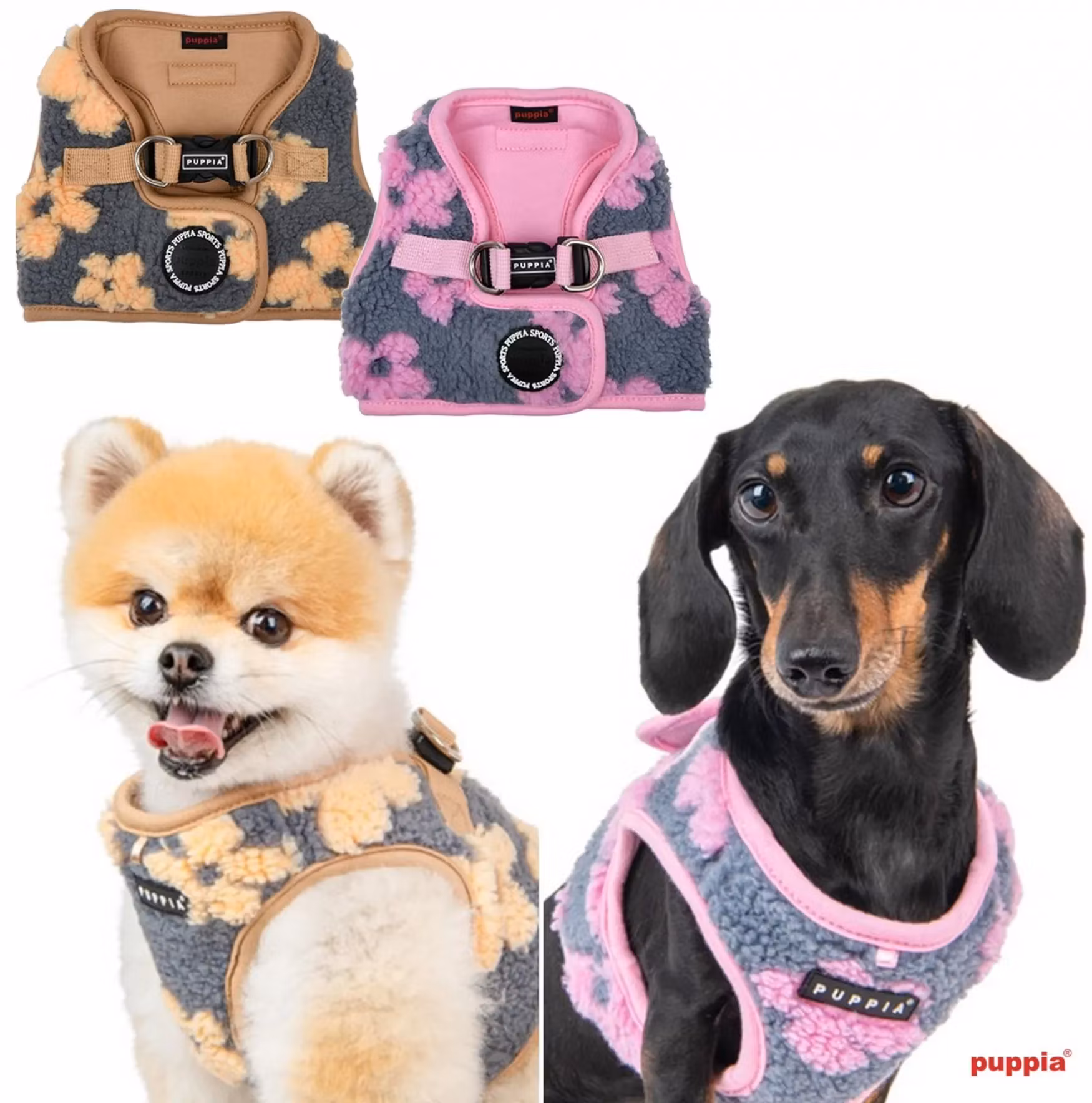 TEST Puppia Ren Harness B Beige