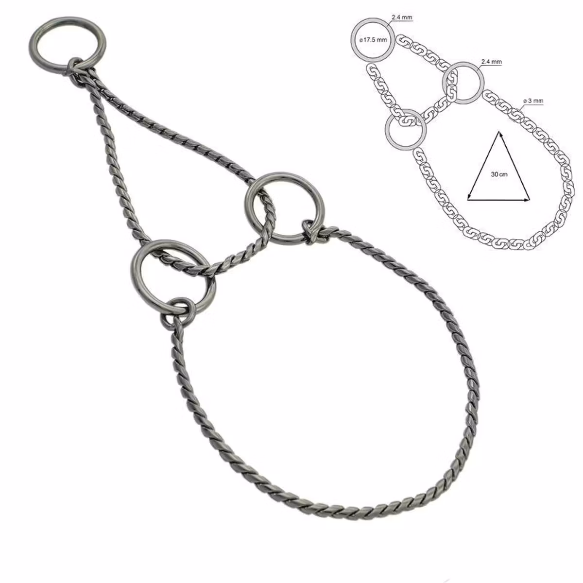 Sorma - Halv Strup Snake Ø3mm, Anthracite