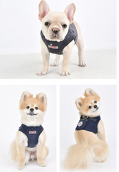 Puppia Classy Harness B Fersken/Grå/Blå // Peach/Grey/Navy