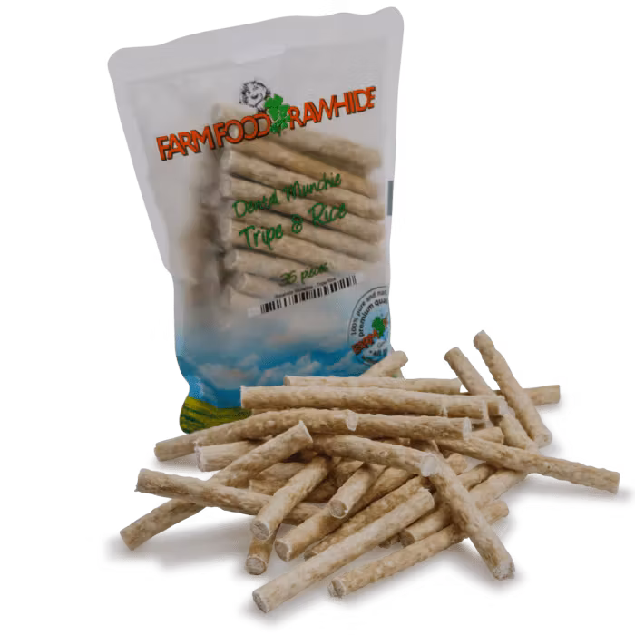 Farm Food Rawhide Munchie Tripe & Rice 35stk pose - Vom og Ris