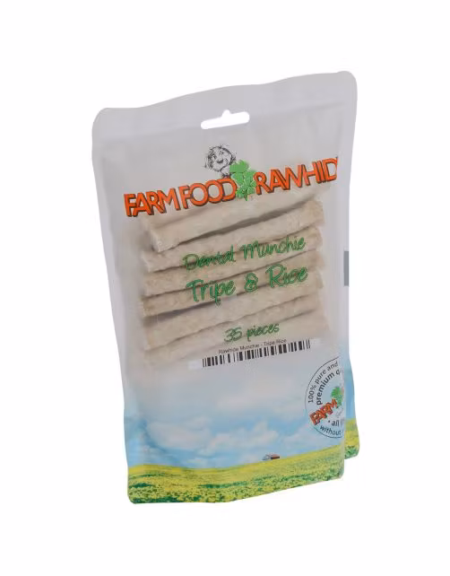 Farm Food Rawhide Munchie Tripe & Rice 35stk pose - Vom og Ris